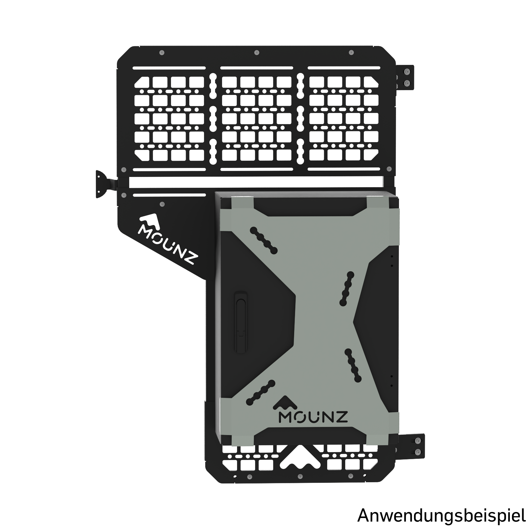 MOUNZ Herckträger und Heckbox Verkehrsgrau