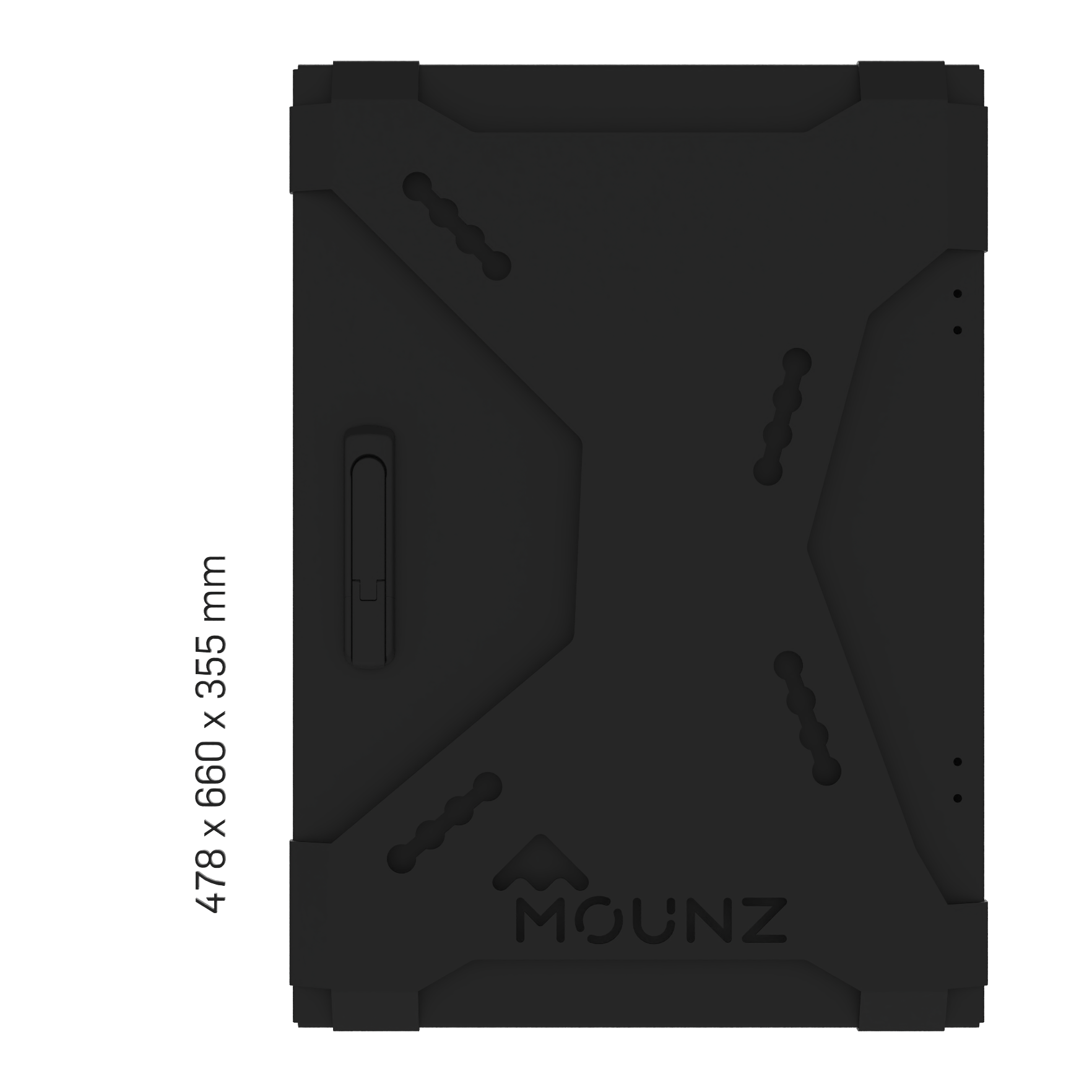 MOUNZ Terrain Box 100 R bemaßt MOUNZ Terrain Box 100 R bemaßt