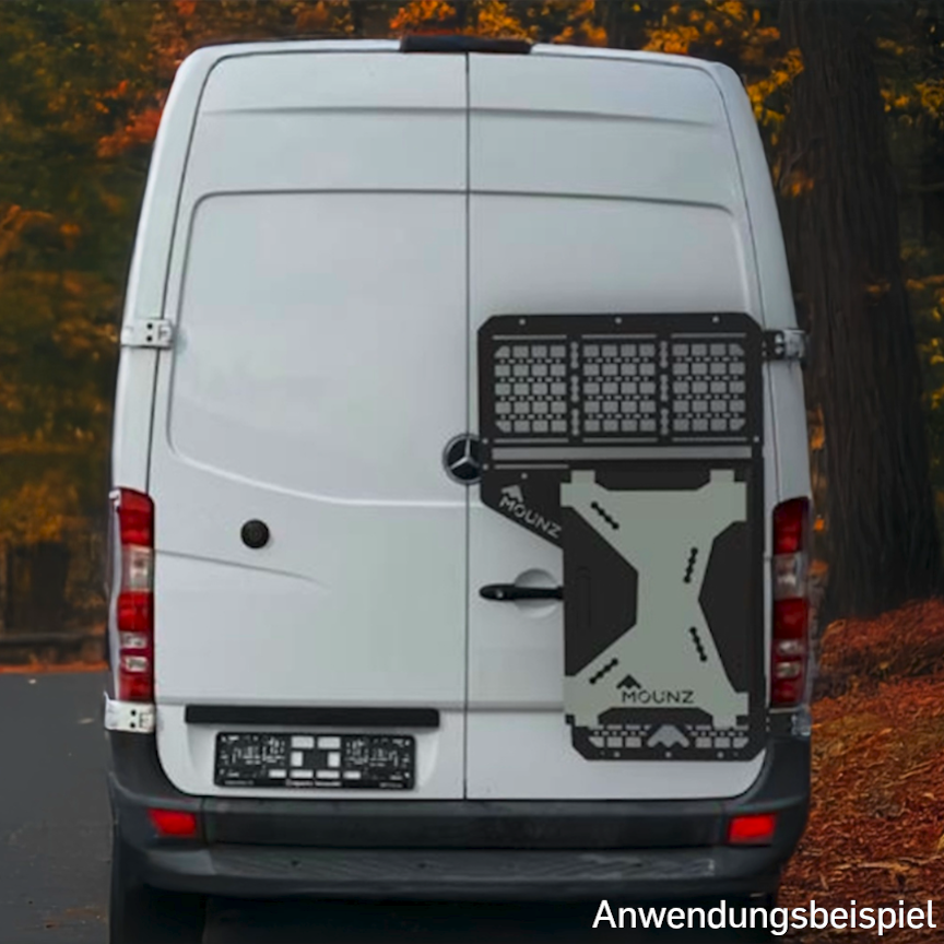 MOUNZ Herckträger und Heckbox Sprinter Verkehrsgrau